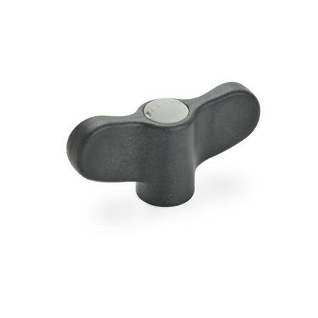 Otto Ganter Wing Nut Threaded Blind Bore Bushing Stainless Steel, GN 634.1